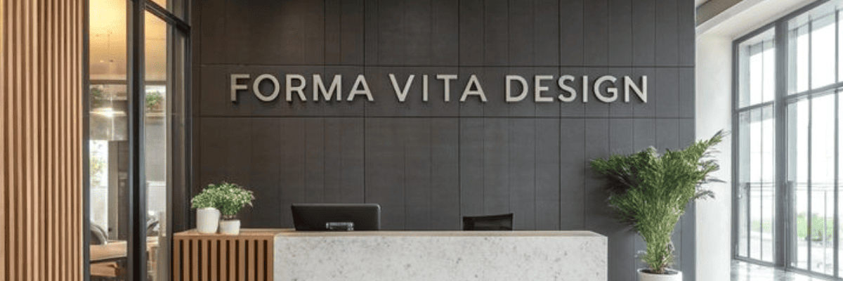 Modern architectural office reception area